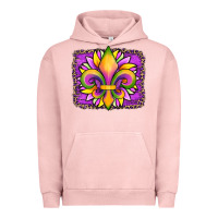 Pigment Salmon mardi gras fleur de lis sunflower leopard Urban Hoodie - Artiststas