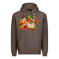 Coffee pumpkins daisies and fall leaf's ado Premium Hoodie - AdoDesignShop