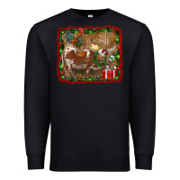Black christmas farm animals Premium Sweatshirt - RanaPortraitStore