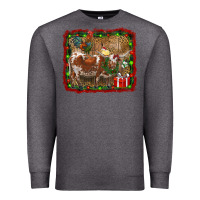 Charcoal Heather christmas farm animals Premium Sweatshirt - RanaPortraitStore