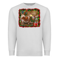Dove Grey christmas farm animals Premium Sweatshirt - RanaPortraitStore