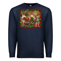 Navy christmas farm animals Premium Sweatshirt - RanaPortraitStore
