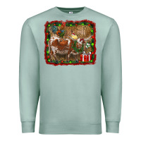 Seafoam christmas farm animals Premium Sweatshirt - RanaPortraitStore