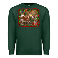 Sports Green christmas farm animals Premium Sweatshirt - RanaPortraitStore