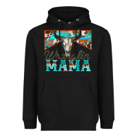 Black wranglin mama Heavyweight Hoodie - Zillion Design Studio