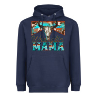 Navy wranglin mama Heavyweight Hoodie - Zillion Design Studio