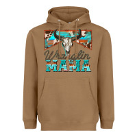 Toasted Coconut wranglin mama Heavyweight Hoodie - Zillion Design Studio
