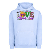Pigment Grape Ice love mardi gras fleur de lis sunflower leopard and beads Urban Hoodie - Artiststas
