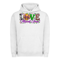 Pigment Lunar Rock love mardi gras fleur de lis sunflower leopard and beads Urban Hoodie - Artiststas