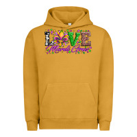 Pigment Peanut Butter love mardi gras fleur de lis sunflower leopard and beads Urban Hoodie - Artiststas