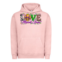 Love Mardi Gras Fleur De Lis Sunflower Leopard And Beads Urban Hoodie | Teevron