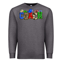 Charcoal Heather coach Premium Sweatshirt - Zillion Design Studio