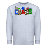 Heather Grey coach Premium Sweatshirt - Zillion Design Studio
