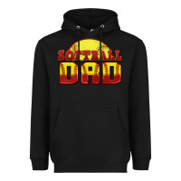 Black softball dad Heavyweight Hoodie - Zillion Design Studio