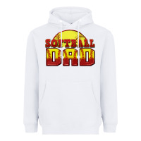 White softball dad Heavyweight Hoodie - Zillion Design Studio