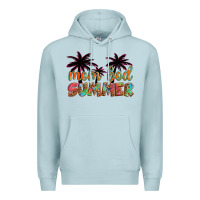 Blue Mist mom bod summer with palms Premium Hoodie - Artiststas