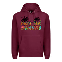 Burgundy mom bod summer with palms Premium Hoodie - Artiststas