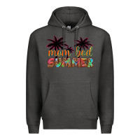 Charcoal Heather mom bod summer with palms Premium Hoodie - Artiststas