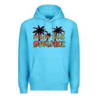 Ocean Blue mom bod summer with palms Premium Hoodie - Artiststas