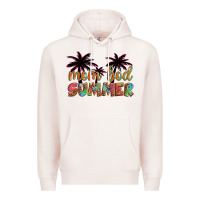 Pale Pink mom bod summer with palms Premium Hoodie - Artiststas