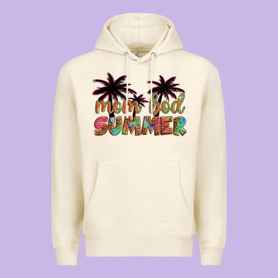 Mom Bod Summer With Palms Premium Hoodie Designed By Artiststas