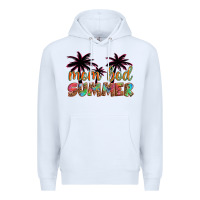 White mom bod summer with palms Premium Hoodie - Artiststas