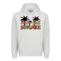 Dove Grey mom bod summer with palms Premium Hoodie - Artiststas