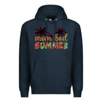 Navy mom bod summer with palms Premium Hoodie - Artiststas
