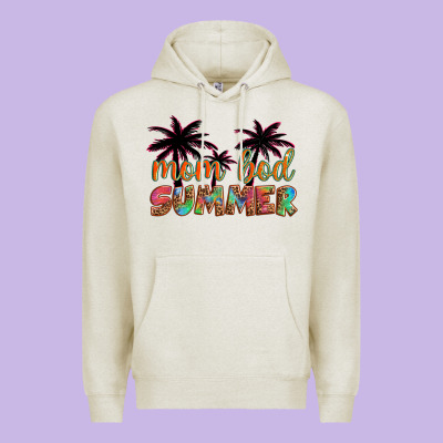 Mom Bod Summer With Palms Premium Hoodie Designed By Artiststas