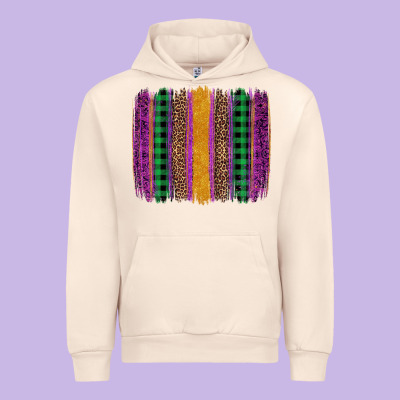 Mardi Gras Western Brush Stroke Urban Hoodie Designed By Artiststas