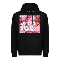 Black pink snowgirls Premium Hoodie - AdoDesignShop