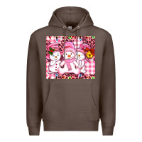 Coffee pink snowgirls Premium Hoodie - AdoDesignShop