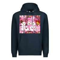 Navy pink snowgirls Premium Hoodie - AdoDesignShop