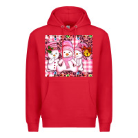 Red pink snowgirls Premium Hoodie - AdoDesignShop
