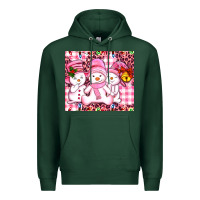 Sports Green pink snowgirls Premium Hoodie - AdoDesignShop
