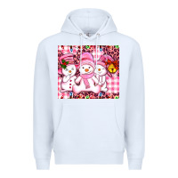 White pink snowgirls Premium Hoodie - AdoDesignShop