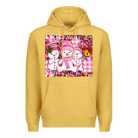 Antique Gold pink snowgirls Premium Hoodie - AdoDesignShop