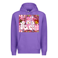 Purple pink snowgirls Premium Hoodie - AdoDesignShop