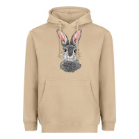 Mushroom Bunny Face Heavyweight Hoodie - RanaPortraitStore