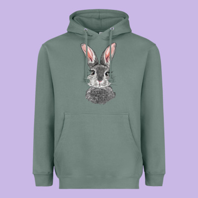 Heavyweight Hoodie Bunny Face