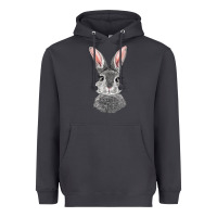 Smoke Bunny Face Heavyweight Hoodie - RanaPortraitStore