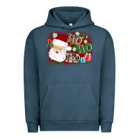 Pigment Midnight Navy ho ho ho santa Urban Hoodie - AdoDesignShop