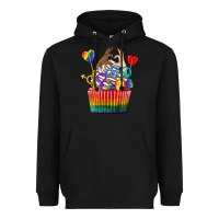Black pride rainbow cupcake Heavyweight Hoodie - texasbilliewilder