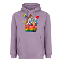 Lavender pride rainbow cupcake Heavyweight Hoodie - texasbilliewilder