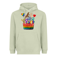 Matcha pride rainbow cupcake Heavyweight Hoodie - texasbilliewilder