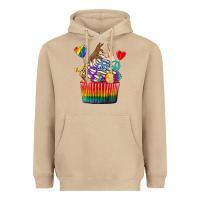 Mushroom pride rainbow cupcake Heavyweight Hoodie - texasbilliewilder