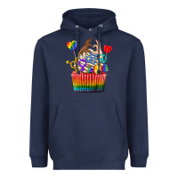 Navy pride rainbow cupcake Heavyweight Hoodie - texasbilliewilder
