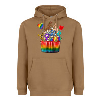 Toasted Coconut pride rainbow cupcake Heavyweight Hoodie - texasbilliewilder