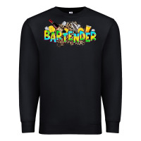 Black bartender Premium Sweatshirt - Zillion Design Studio