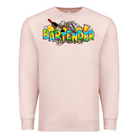 Pale Pink bartender Premium Sweatshirt - Zillion Design Studio